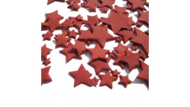 Rubino (Raudonos) spalvos skirtingo dydžio žvaigždės