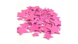 Ryškiai rožinės spalvos skirtingo dydžio žvaigždės
