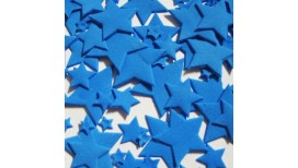 Sodriai mėlynos spalvos skirtingo dydžio žvaigždės