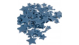 Tamsiai mėlynos spalvos skirtingo dydžio žvaigždės