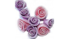 Violetinės spalvos mažos blizgančios rožytės
