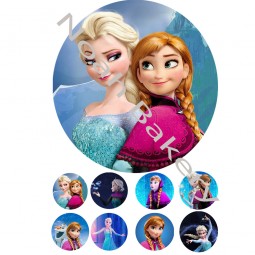 Princesės iš animacinio filmo Frozen Cukrinio valgomo popieriaus Dekoracijos tortui ir keksiukams