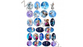 Princesės iš animacinio filmo Frozen valgomo popieriaus Dekoracijos keksiukams  