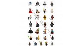 Valgomo popieriaus Dekoracijos keksiukams Lego Žvaigždžių karai