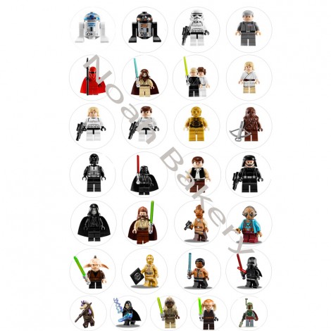 Dekoracijos keksiukams Lego Žvaigždžių karai